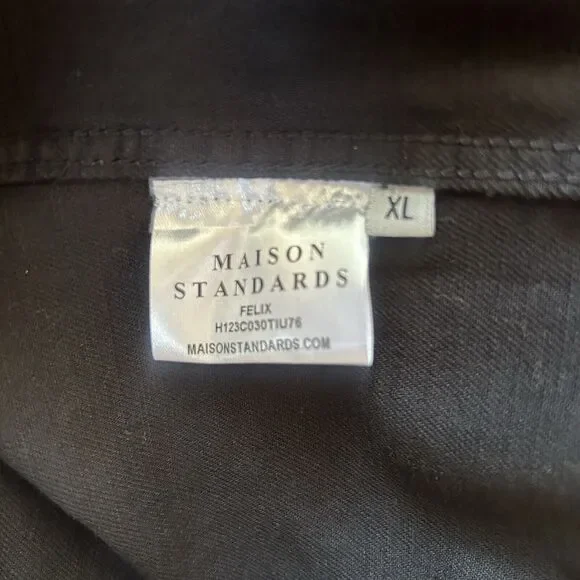 Maison Standards Felix Navy Cotton Overshirt Jacket Patch Pockets Size XL - Picture 7 of 9